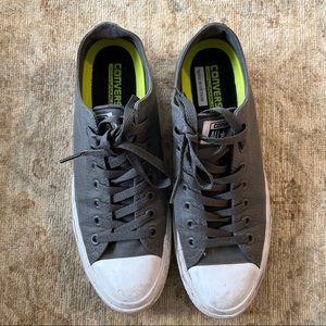 Converse Chuck Taylor All Star II Lunarlon Low Mens Sz 9.5 Womens 11.5 Charcoal